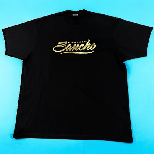 Neighborhood Sancho black Tshirt (with gold foil)