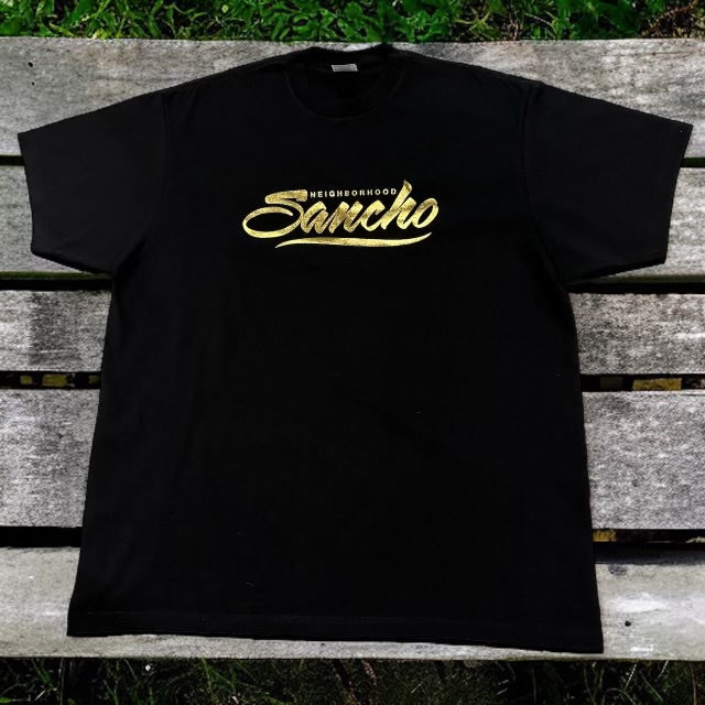 Neighborhood Sancho black Tshirt (with gold foil)